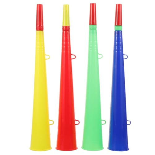 VICASKY 4 Stück Spiel jubelnde Spielzeuge Sportfanhupe Fußballhörner Fußballhorn-Spielzeug Fußball-Lärmmacher sankastenspielsachen sport zubehör Fußballspiel-Lärmmacher Spiel Horn Plastik von VICASKY