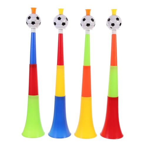 VICASKY 4 Stück Teleskopisches Fußballhorn Fußballhörner Für Blasrohr Fußballhörner Und Krachmacher Pfeifen Mit Lanyard Mini-drucklufthorn Fußballspiel-trompete Signalhorn Plastik von VICASKY