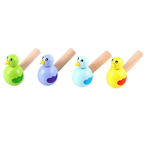 VICASKY 4 Stück Vogelpfeife kinderinstrumente musikinstrumente Tierische Holzpfeife Musikalisches bird toys pfeife pfeifen Babyspielzeug hölzern von VICASKY