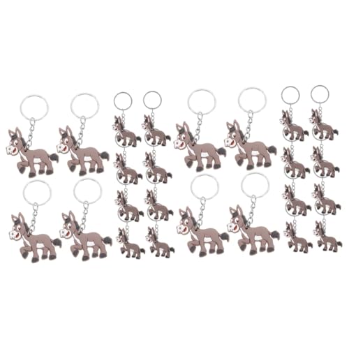 VICASKY 40 Stk Esel Schlüsselanhänger Cartoon-Schlüsselanhänger Schlüsselanhänger mit hängendem Charme Tier Schlüsselanhänger Tierfigur Schlüsselanhänger entzückender Anhänger Esel Charms von VICASKY