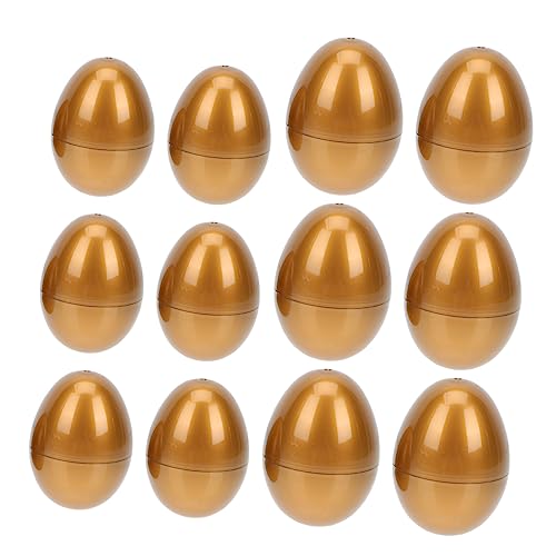 VICASKY 48 Stk Gacha Kinder-ostereier-spielzeug Leere Ostereier Masse Schokoladen-geschenkboxen Entzückende Leere Ostereier Gefälschte Eier Spielzeug Korbfüller Für Ostereier Golden Pp von VICASKY