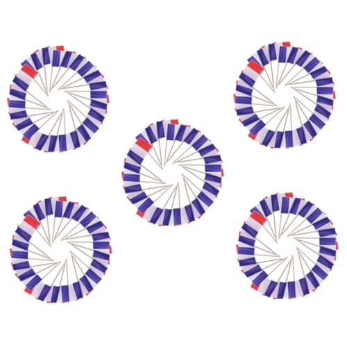 VICASKY 5 Sätze Cupcake-picks Mit Frankreich-flagge Mini Französische Steckfahnen Kleine Frankreich Flagge Französische Flagge French Flag Wüstenfrucht-picks Cocktail-auswahl 200 Stück * 5 von VICASKY