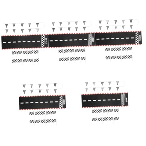 VICASKY 5 Sets Rennstrecken Dekoration Rennwagen Geburtstagsparty Zubehör Karierte Flagge Rennflagge Karierte Dekoration Autofahnen Rennwagen Rennwagen Flagge Rennwagen von VICASKY