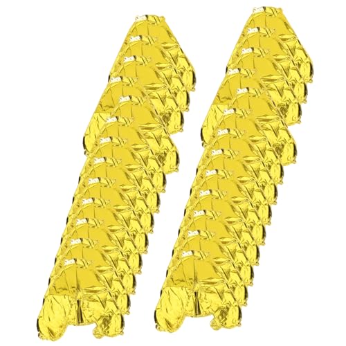 VICASKY 50 Stück Alphabet-folienballons Pastellfarbene Luftballons Party Geburtstag Luftballons Für Tisch Luftballons Im Neujahrsstil Silvester Aluminiumfolie Golden von VICASKY