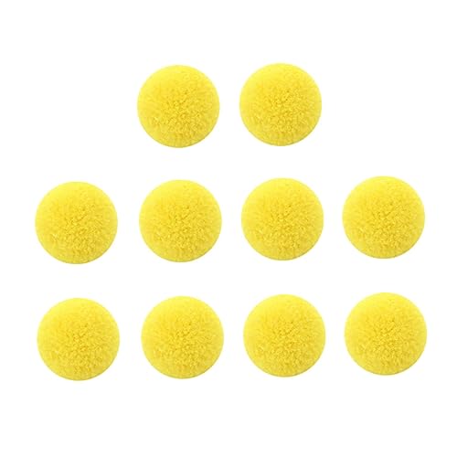 VICASKY 50 Stück Plüsch-Kugel-anhänger DIY Kugelanhänger Plüschball Selber Machen Manuelles DIY-Material Yellow von VICASKY