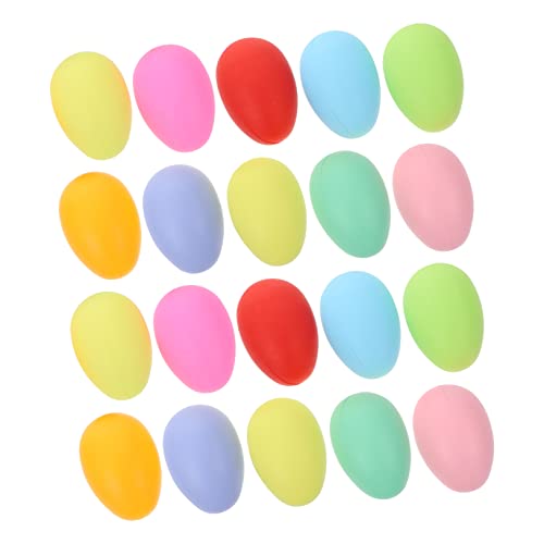 VICASKY 50 Stück nachgeahmte Eier Eiermodell zum Selbermalen Eiersuche Eierfarbe Eierstreuer easter eggs easter presents hängendes osterei selber machen Plastik Colorful von VICASKY