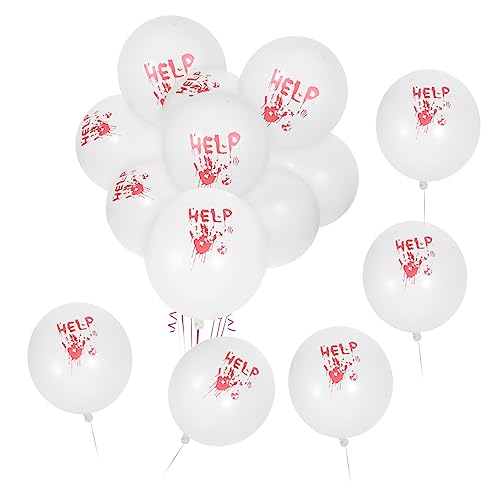 VICASKY 500 Stk Handballon Halloween-Party-Ballon Girlandendekor halloween luftballons halloween ballons Gruselige Latexballons Luftballons mit Handabdruck Emulsion Weiß von VICASKY