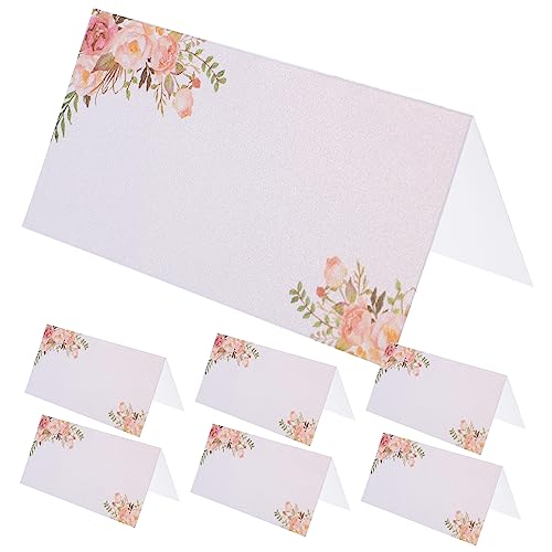 VICASKY 50Stücke Hochzeit Tischkarten mit Floralem Druck Beschreibbare Namenskarten für Hochzeitsfeiern Platzkarten für Tischdekoration und Gästeanordnung VICASKY 50Stücke Hochzeit Tischkarten mit Floralem Druck Beschreibbare Namenskarten für Hochzeitsfeiern Platzkarten für Tischdekoration und Gästeanordnung von VICASKY