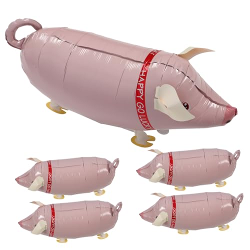 VICASKY 5St Ballon Aufblasbares Spielzeug für Kinder aufblasbare Nutztiere kinderspielzeug kinder spielzeug balloon Party-Requisite entzückende aufblasbare Spielzeuge Aluminiumfolie Rosa von VICASKY