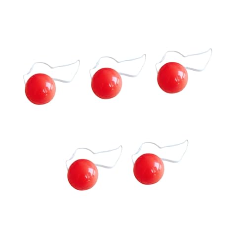 VICASKY 5St Clownsnase Kostüm rote Nase für Maske Rentier mit roter Nase Grimasse clownnasen red nose Clown-Make-up-Requisiten Bühnen-Requisiten Verkleidungs-Requisiten roter Clown Plastik von VICASKY