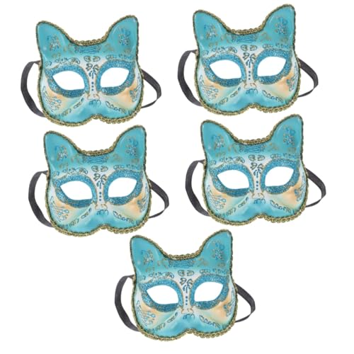 VICASKY 5St Maske Cosplay dekorativ Halloween-Katzen-Cosplay Katzenkopf halloween mitgebsel halloween oblaten the mask halloween e facecup schlüpfeier Partygeschenk Partyzubehör Plastik von VICASKY