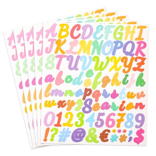 VICASKY 5St Scrapbook-Aufkleber personalisierte Sticker personalisierte Aufkleber Nummernkombinationen Mehrzweckaufkleber Buchstabenaufkleber zur Dekoration Zahlenaufkleber für Scrapbook von VICASKY