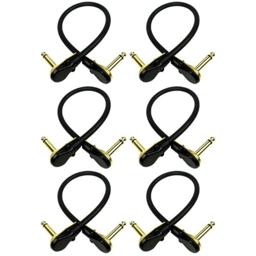 VICASKY 6 Stk Effektkabel gitarrenkabel guitar cable Patchkabel für Gitarre gitarrenzubehör Lautsprecherkabel Kabel für Gitarreninstrumente Basskabel Audiokabel für E-Gitarre Kupfer Golden von VICASKY