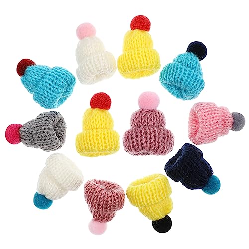 VICASKY 60 STK Mini-Hut Kawaii Bastelhüte Handdekor Verschleißfeste Bastelhüte Wollmütze Austauschbare Puppenhüte Dekorative Puppenhüte Dekorative Miniaturhüte Schöne Bastelhüte Stricken von VICASKY