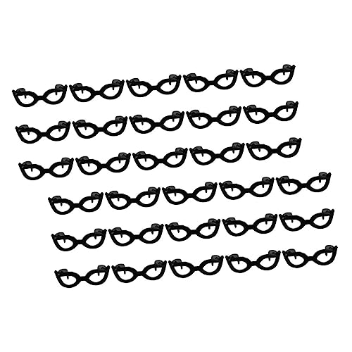 VICASKY 60St Mini-Brille puppenkleidung puppenspielzeug doll Accessories Brillenrequisiten für Puppe Brille für Puppe kleine Puppensonnenbrille modische Brillendekore Plastik Black von VICASKY