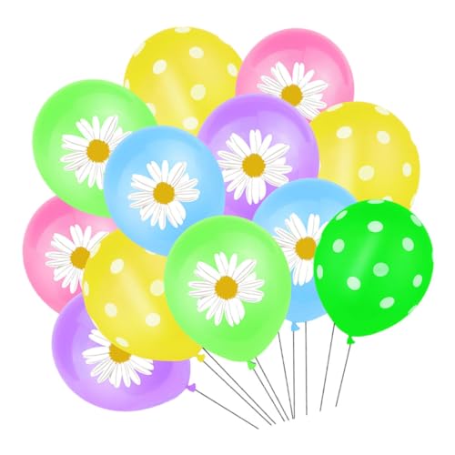 VICASKY 62 Teiliges Set Bunte Gänseblümchen Luftballons Ballons Für Geburtstagsfeiern Hochzeiten Und Partys Frische Deko Mit Pastellfarben Für Kindergeburtstage Und Sommerfeste von VICASKY