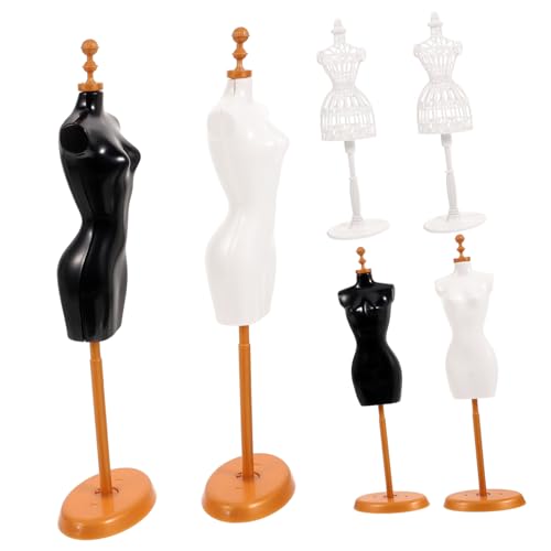 VICASKY 6St ，，， Puppenständer Mannequin-Kleiderständer Gestelle für Puppenmodelle Mini schaufensterpuppe maneküre- Set Puppenkleiderständer Puppenhauszubehör Plastik von VICASKY