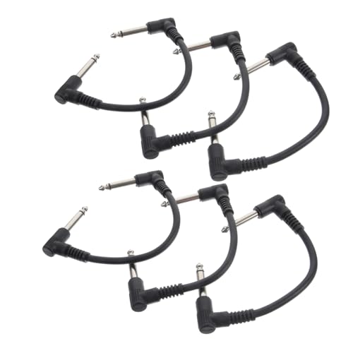 VICASKY 6st Audiokabel Kabel Für Elektrische Gitarre Patchkabel Gitarren Patchkabel Für E-gitarre Audioverbindungskabel Adapter-effektkabel Bass-effektkabel Black Sauerstofffreies Kupfer von VICASKY