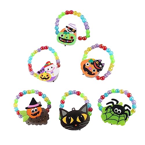 VICASKY 6st Halloween-armband Uhrenarmbänder Halloween-kinderarmband Blinkendes Armband Leuchtende Armbänder Halloween-armbänder Kreatives Armband Leuchtende Handgelenkkette Pvc Weicher von VICASKY