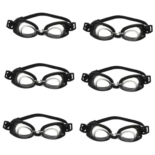 VICASKY 6st Mini Schwimm Brille Praktische Puppenbrille Brille Für Puppe Zubehör Für Miniaturpuppen Dekorative Puppengläser Modische Brillendekore Puppenbrillen Black Plastik von VICASKY