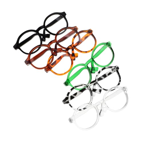 VICASKY 6st Puppenbrille Zubehör Dolly Bausatz Albern Miniatur Szene Trollpuppe Brillenrequisiten Zum Anziehen Brillen Zum Anziehen Der Puppe Plastik von VICASKY