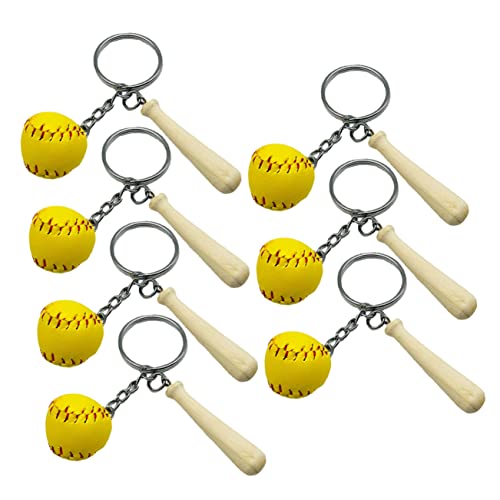 VICASKY 7st Baseball-schlüsselanhänger Kugel Schlüsselanhänger Dekorativer Baseball Schlüsselanhänger Für Schlüssel Rucksackzubehör Schlüsselanhänger Baseball-partygeschenke Mini-dekor Pu von VICASKY