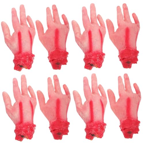 VICASKY 8 STK Halloween-Prothesen gefälschter Finger gruselige abgetrennte Hand Halloween-Party-Dekor Halloween Horror Halloween grusel Halloween-Dekoration Halloween Tischdekoration Vinyl von VICASKY