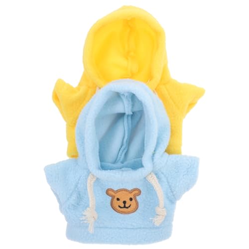 VICASKY 8 STK Kleidung Tragen Neugeborenes Kleine Spielzeugkleidung Kapuzenpullover Für Bärenpuppe Plüschbären-Outfit Mini-Puppen Bärenpuppe Verkleiden Sich Bären-t-Shirt Ausgestopft Stoff von VICASKY