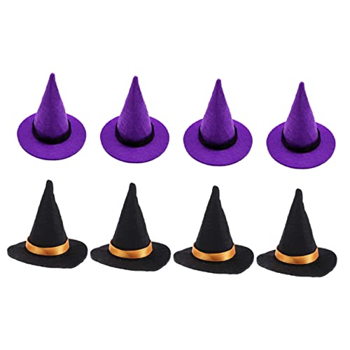 VICASKY 8St Mini-Hexenhut mini hexenhut halloween hut kinder costume tiermütze kinderkleidung Dekor Party-Hexenhut Kostüm halloween deko schöne Minimütze tragbarer Puppenhut gefühlt von VICASKY