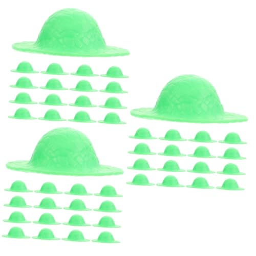 VICASKY 90 STK Mini-Hut kindertagsgeschenk plastikenten Puppenhut doll Accessories Miniaturhüte für Puppen dekorativer Kleiner Hut kleine Hüte zum Basteln dekorativer Minihut Green von VICASKY