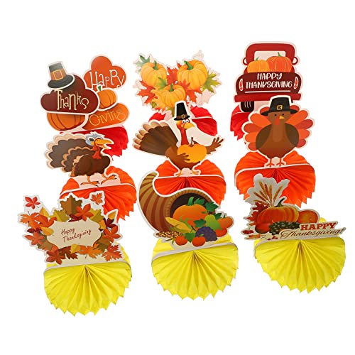 VICASKY 9St Thanksgiving-Bienenwabenkugeln herbstliche Tischdekoration Esstischdekoration Herbst thematisiert büro Dekoration Office Decoration dekorative Wabenkugel Desktop-Papierwaben von VICASKY