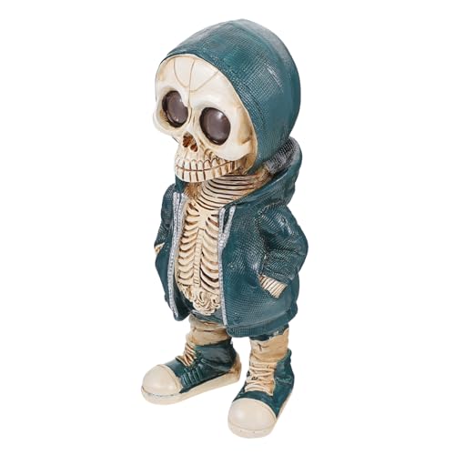 VICASKY Halloween- Coole Skelettfigur Skelett Figur Halloween-tischplatte Ornament Skelettfiguren Halloween Gespenstisch Skelett Dekoration Halloween-schädeldekoration Skelette Harz von VICASKY