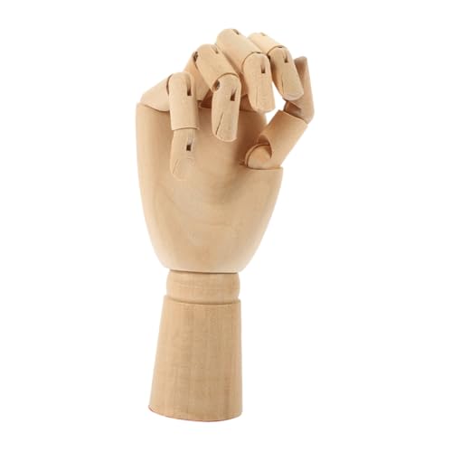 VICASKY Holzfiguren Puppenfigurenpuppe Handstatue-Ornament Kunst, die Hand skizziert gemeinsam Holzhand Modell Holzhand Skulptur Mini-Hand bewegliche Figur zum Zeichnen hölzern von VICASKY