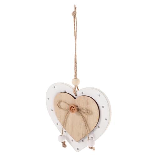 VICASKY Holzherz Zum Aufhängen Ornament Für Romantische Hochzeit Heimdekoration Herz Holzscheiben Herzförmiges Holzhandwerk Für Hochzeit Und Bastelarbeiten Stil B von VICASKY