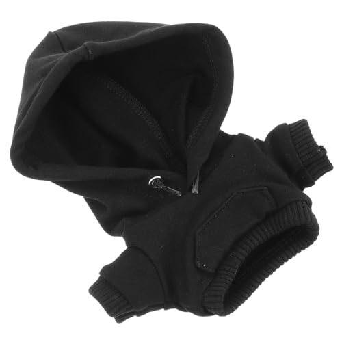 VICASKY Kapuzenpullover für Puppen Miniaturpuppen Schlüsselanhänger für Mädchen Kapuzenpuppen Mini-Hoodies Puppen Accessoires puppenkleidung süßer Mini-Hoodie Miniatur-Kleidung Stoff Black von VICASKY