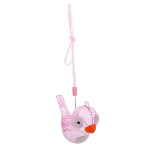 VICASKY Kinderpfeife Wasservogel Transparentes Musikinstrument für party für Vogelpfeifen aus Kunststoff Vogel Plastik Rosa von VICASKY