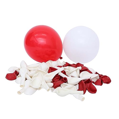 VICASKY Latexballons Weiß Und Rot Valentinstag Dekorationen Runde Luftballons Für Partys Hochzeiten Und Feiertage Hochwertiger Latexballon Für Festliche Anlässe von VICASKY