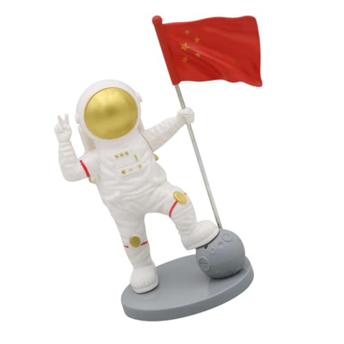 VICASKY Ornamente Tischminiaturen Astronautenskulptur bürodeko büro dekoration Auto-Astronauten-Figur Astronautendekor für Kuchen Satellit schmücken Modell Statue Plastik von VICASKY