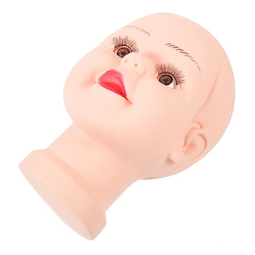 VICASKY Perücke Schaufensterpuppe Kappenvitrine Puppenköpfe Kunst Mannequin Kopf Kopfmodell maneküre- Set perücken caps für Kinder fokuhila perücker Brille anzeigen Display-Hutständer PVC von VICASKY