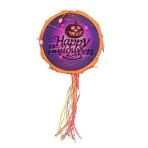 VICASKY Piinata Halloween Outdoor- Halloween-pinata-dekor Jack o Lantern Piñata Requisiten Hängendes Pinatas-dekor Outdoor-spielzeug Für Kinder Fröhliches Halloween Papier Violett von VICASKY