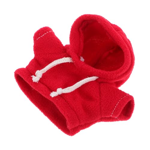 VICASKY Plüschbärenkleidung Plüschbär Kleidung Hoodie für Plüschtiere Hoodie für Puppen Kleidung aus Zuckerstangen Kleinkindspielzeug DIY Puppen-Nähspielzeug Plüschtierkleidung Stoff rot von VICASKY