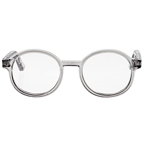 VICASKY Puppenbrille Zubehör Bastelbrille Für Puppen Lünetten Puppenwagen Miniatur Gläser Brillen Für Puppen Gefälscht Mädchen Plüsch Sonnenbrille Plastik Grey von VICASKY