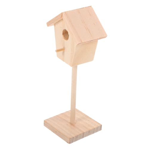 VICASKY Puppenhaus Vogelkäfig Vogelhaus Mikrolandschaftsornament Winzige Verzierung Puppenhaus-Requisite Winziger Vogelkäfig Vogelkäfig-Ornament-Modell Vogelkäfig Dekorativ Zubehör Holz von VICASKY