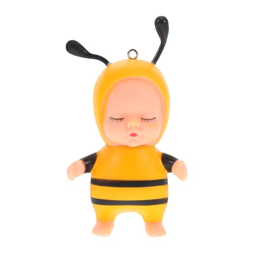 VICASKY Puppenschmuck Babypuppe geburtstagskuchen deko Mini Puppen deko Figuren Kuchen Dekoration kleine Babys Geburtstagstorte Babyfigur Miniaturpuppenfigurenmodell Kuchen Charme Plastik von VICASKY