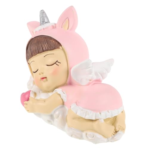 VICASKY Schlafender Engel Kuchendeckel Prinzessin Kuchendeckel Einhorn Geburtstag Kuchendeckel Babyparty Kuchendeckel Kuchendekoration Engel Mädchen Kuchendeckel Engel Mädchen Figuren von VICASKY