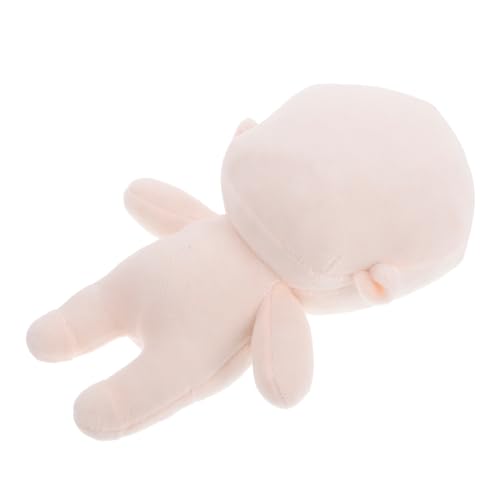 VICASKY Schlichte Puppe Textilpuppe Stoffpuppe Plüsch-Skelettpuppe Plüschpuppen Handgefertigtes Spielzeug Puppenrohling Puppenkörper Spielpuppe Puppenkleidung kurzer Plüsch Beige von VICASKY