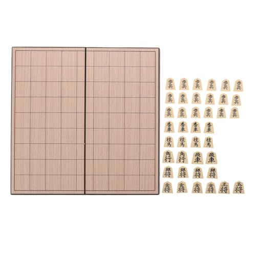 VICASKY Traditionelles Japanisches Spielset Magnetisches Faltbares Schachbrett Holzfiguren Für Unterwegs Und Zu Hause von VICASKY