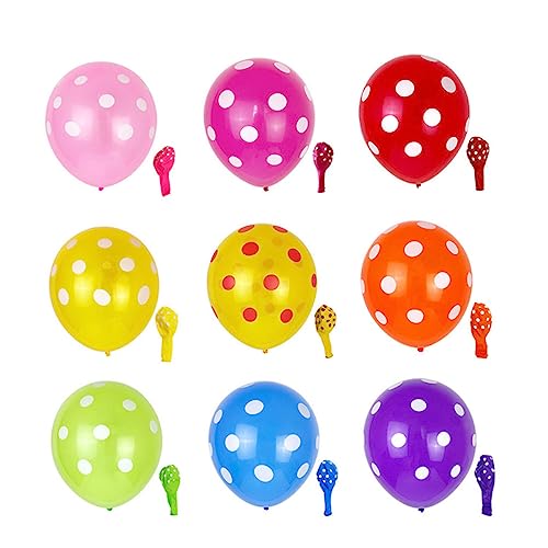 VICASKY Verdickte Polka Dot Latex Ballons Aufblasbare Luftballons Für Geburtstagsfeiern Hochzeiten Und Partys Gemischten Farben von VICASKY