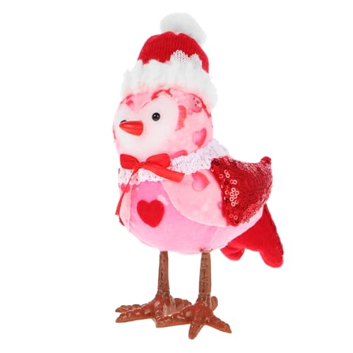 VICASKY Vogelornamente Zum Valentinstag Heimische Vogelverzierung Partydekorationen Vogelfiguren Wohnkultur Süße Valentinsdekoration Tischdekorationen Stofffiguren Partyzubehör Polyester von VICASKY