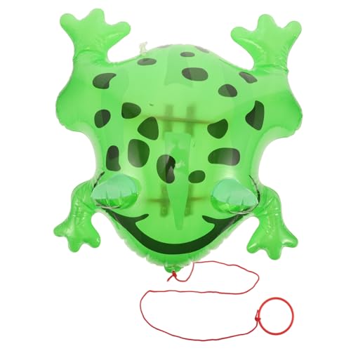 VICASKY Ziehen Aufblasbares Kinderspielzeug Gehende Tierballons Kleinkind Ziehen Halloween-partydekorationen Frosch-geburtstagsdekorationen Plastik Light Green von VICASKY